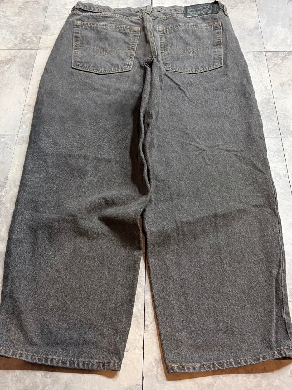 Levi's Super Baggy Jeans 34x30 Faded Black Wide Leg Y2K Skater